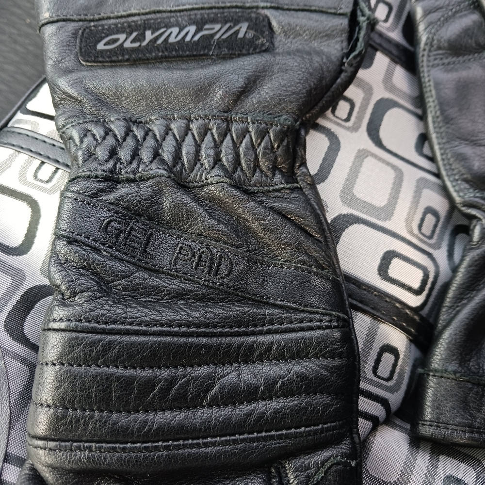 Olympia Men's Black Leather Gloves size xs Matrix